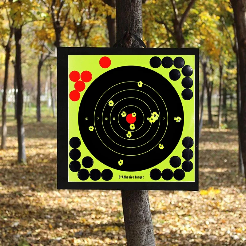 

10Pcs Lot Color Splash Flower Target 8-Inch Adhesive Reactivity Target Stickers Lightweight Shoot Target Durable Reactivity Aim