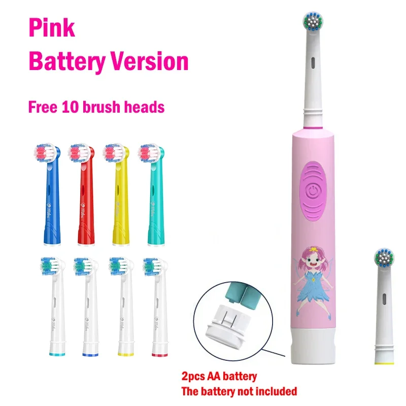 Vibrant Cartoon Electric Toothbrush for Kids - Soft Bristles & Gentle Gum Care, Battery-Powered for Ages 3-15