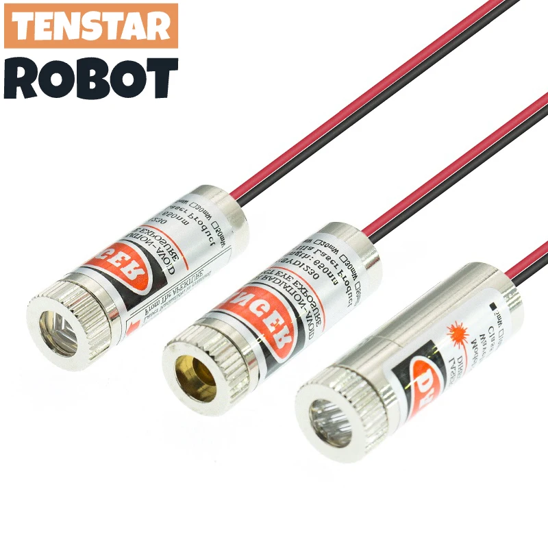 Red Point / Line / Cross Laser Module Head 650nm 5mW Glass Lens Focusable Focus Adjustable Laser Diode Head Industrial Class laser module laser machine spare parts