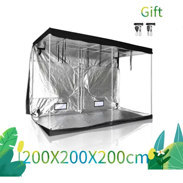 200X200X200 Cm Beltéri Hidroponika Termesztési Sátor 600D Fényvisszaverő Mylar Grow Szoba Doboz Led Növény Fénytermesztési Kert