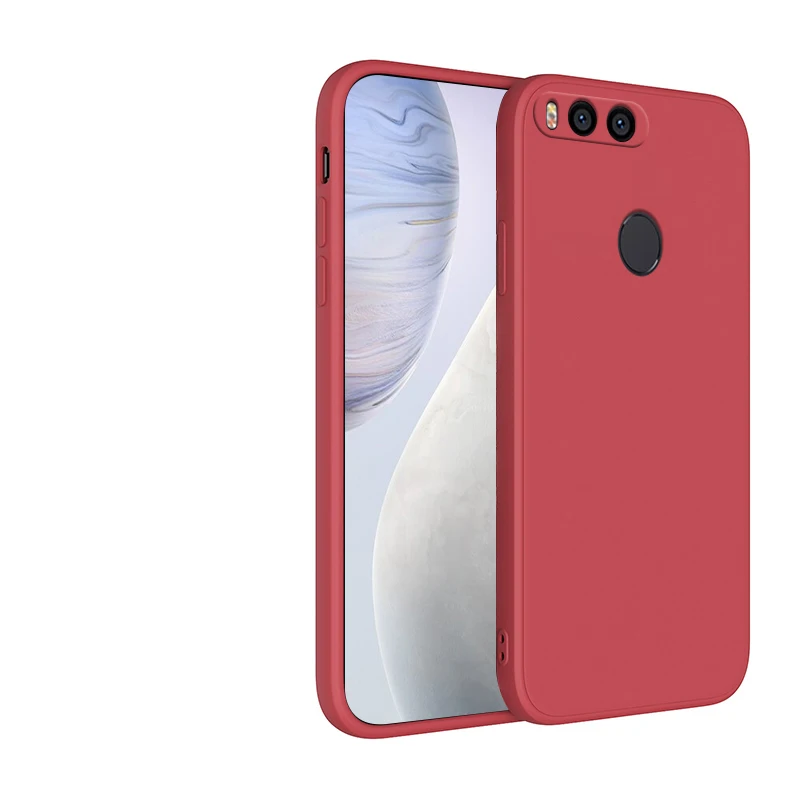 Enhanced Liquid Silicone Case with Camera Protection - Straight Edge Back Cover