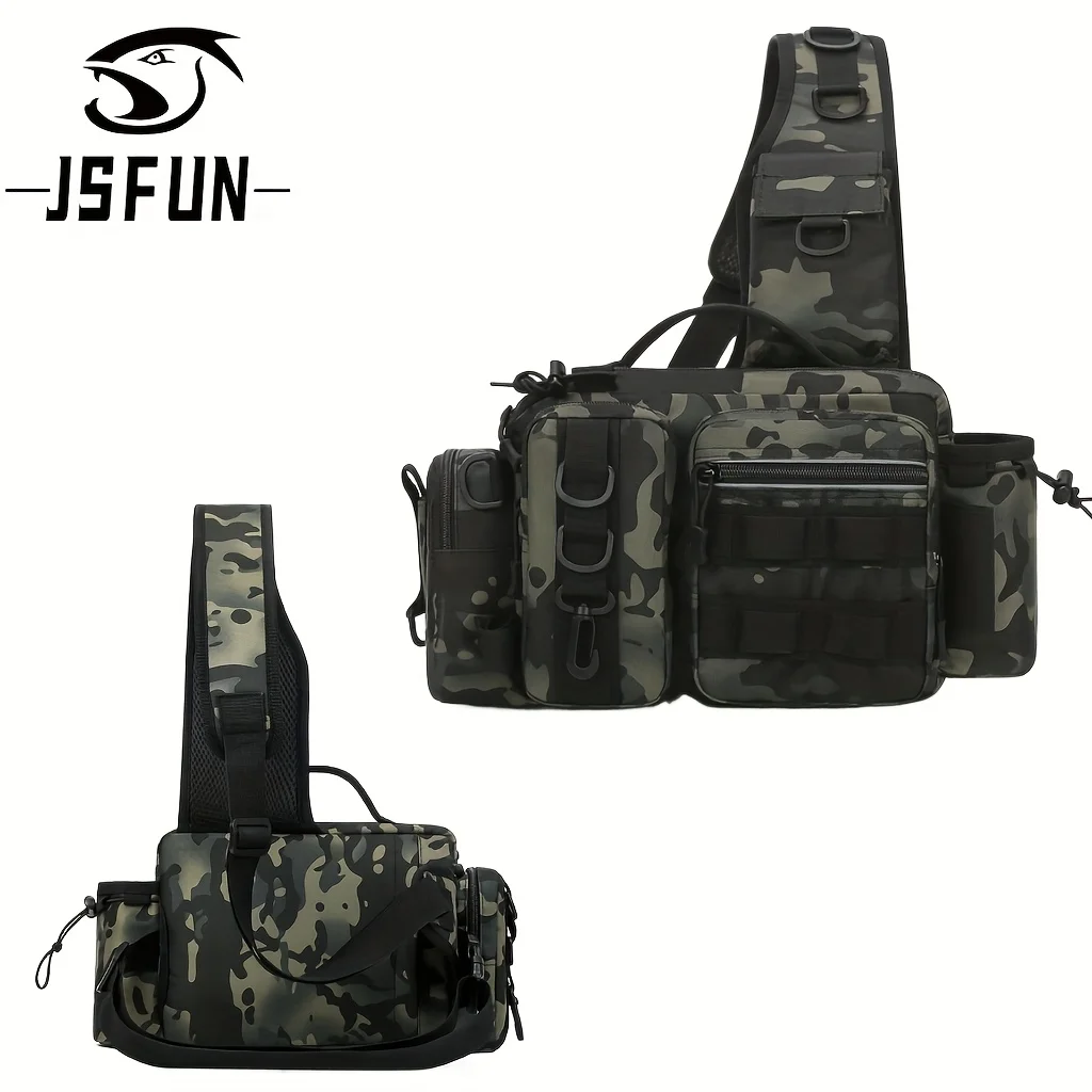 JSFUN Army Inspired Two-Color Fishing Tackle Waist bag 2