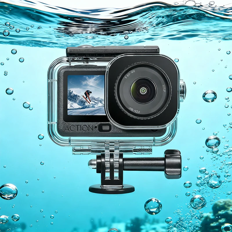 Waterproof Protective Diving Housing Case for Action Cameras - 60M Depth Rating