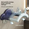 Retractable Wall-mounted Basin Storage Rack Cute Rabbit Ears Bathroom No-punching Shelves Kitchen Pot Cover Board Storage Rack 3