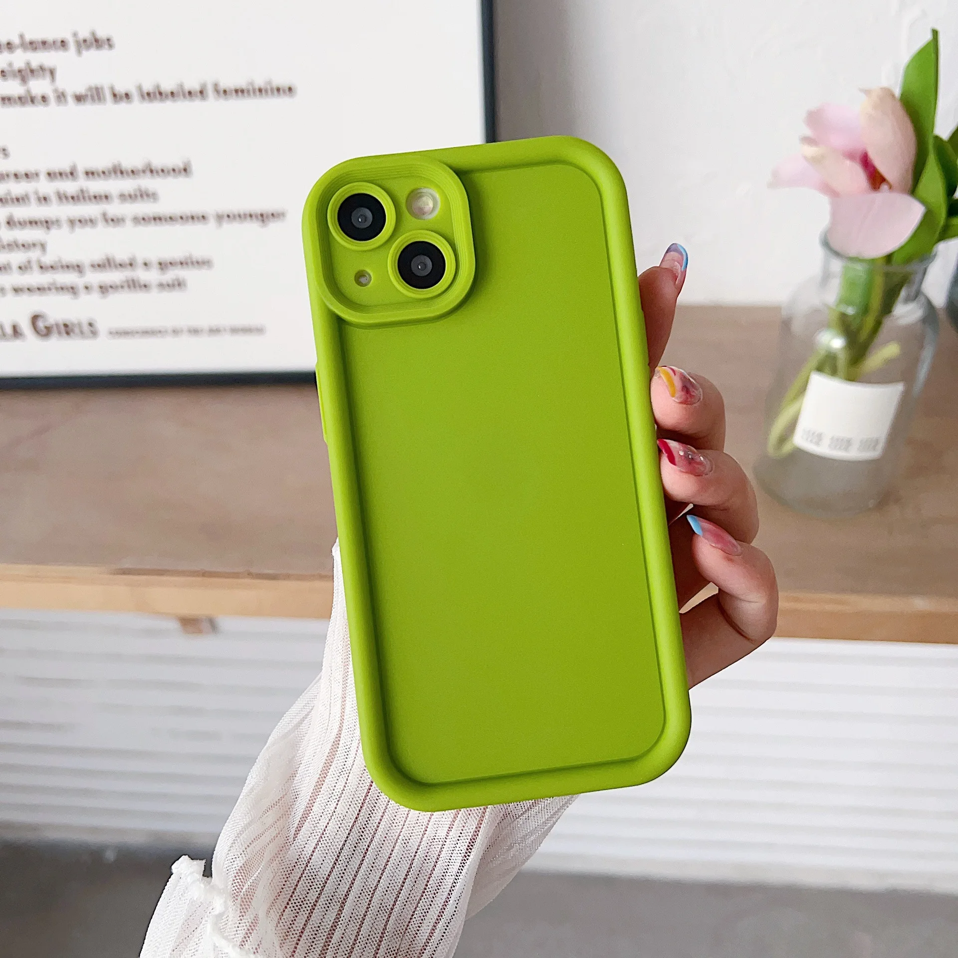 

Стильный Пыленепроницаемый Чехол с полным покрытием для iPhone 12 11 15 14 13 Pro Max, чехол, Простой Противоударный Мягкий чехол из ТПУ, 48 шт.
