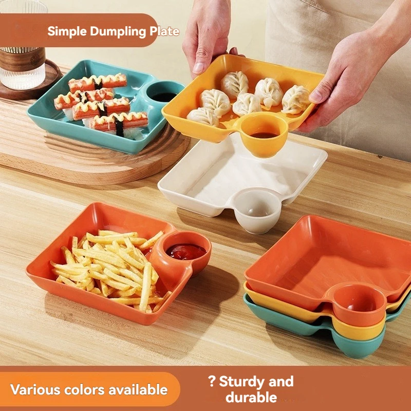 Japanese Style Serving Plates with Divided Sections for Dipping Sauces and Snacks