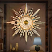 Wall clock light luxury high sense living room home wall hanging clock art decoration