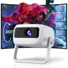 [360°Adjustable Stand] Mini Projector with WiFi and Bluetooth: Electric Focus & Auto Keystone 1080p Supported, 15000L 1