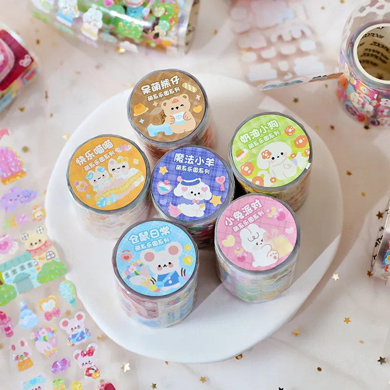 

12 pcs/lot Kawaii Cat Rabbit Animal Tape Cute Decoration Sticker Scrapbooking Diary Masking Tape Stationery School Supplies