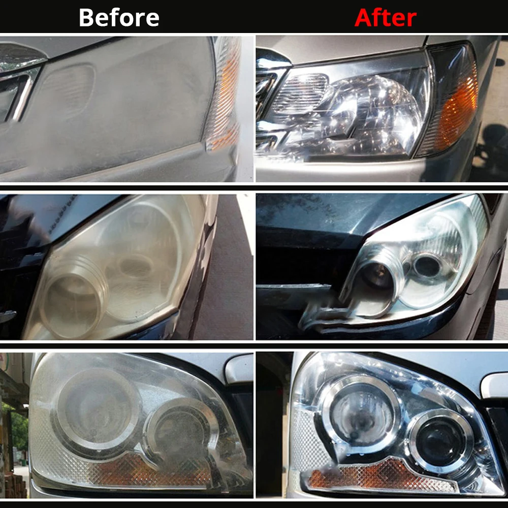 Before/After comparison of the Cerakote Headlight Restoration Kit : r/e46