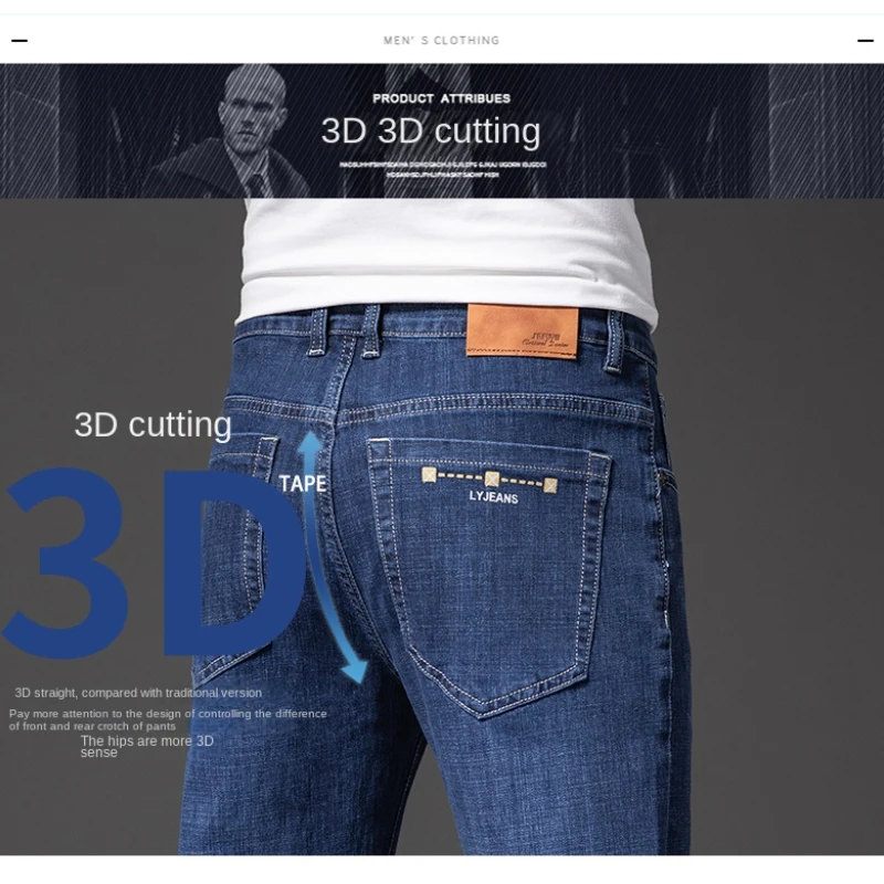 Denim Pants Denim Trousers Men Trousers Cargo Jeans y2K vintage Clothes Men's Baggy Pants vetement homme Mens luxury Denim Black Blue Colors Jeans Plus Size 44 46