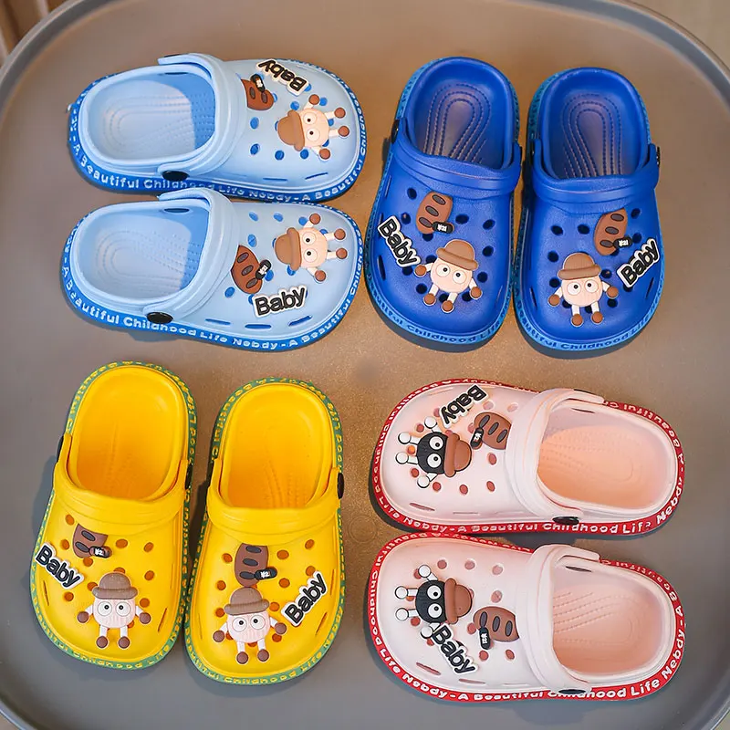 Baby Walking Shoes,Cute Elf Pattern Kids Cave Shoes,Outdoor Beach Sandals,Slip Resistant and Water Exploring Shoes
