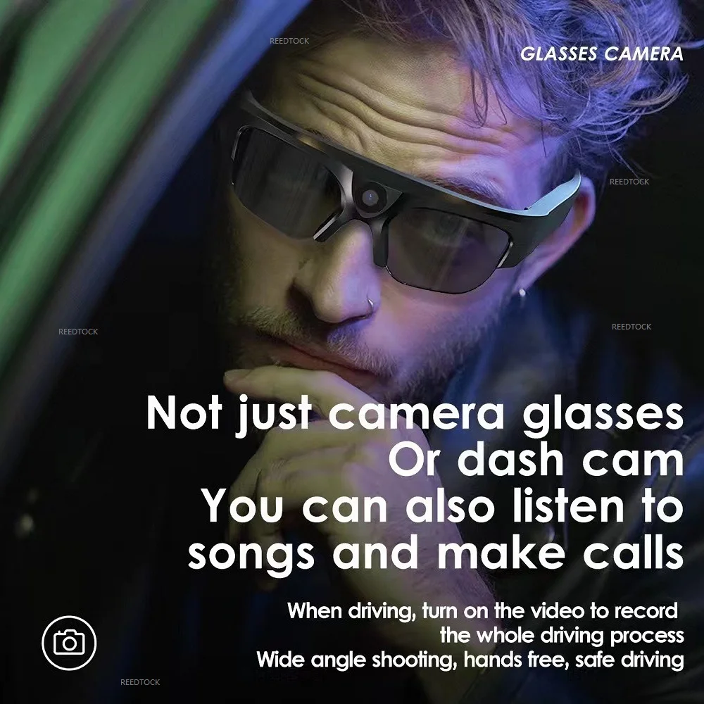 Mini Camera 2K HD 4K Photo Action Camera Music Sunglasses Smart Video Recording Glasses Outdoor Sports With Bluetooch Speaker 3