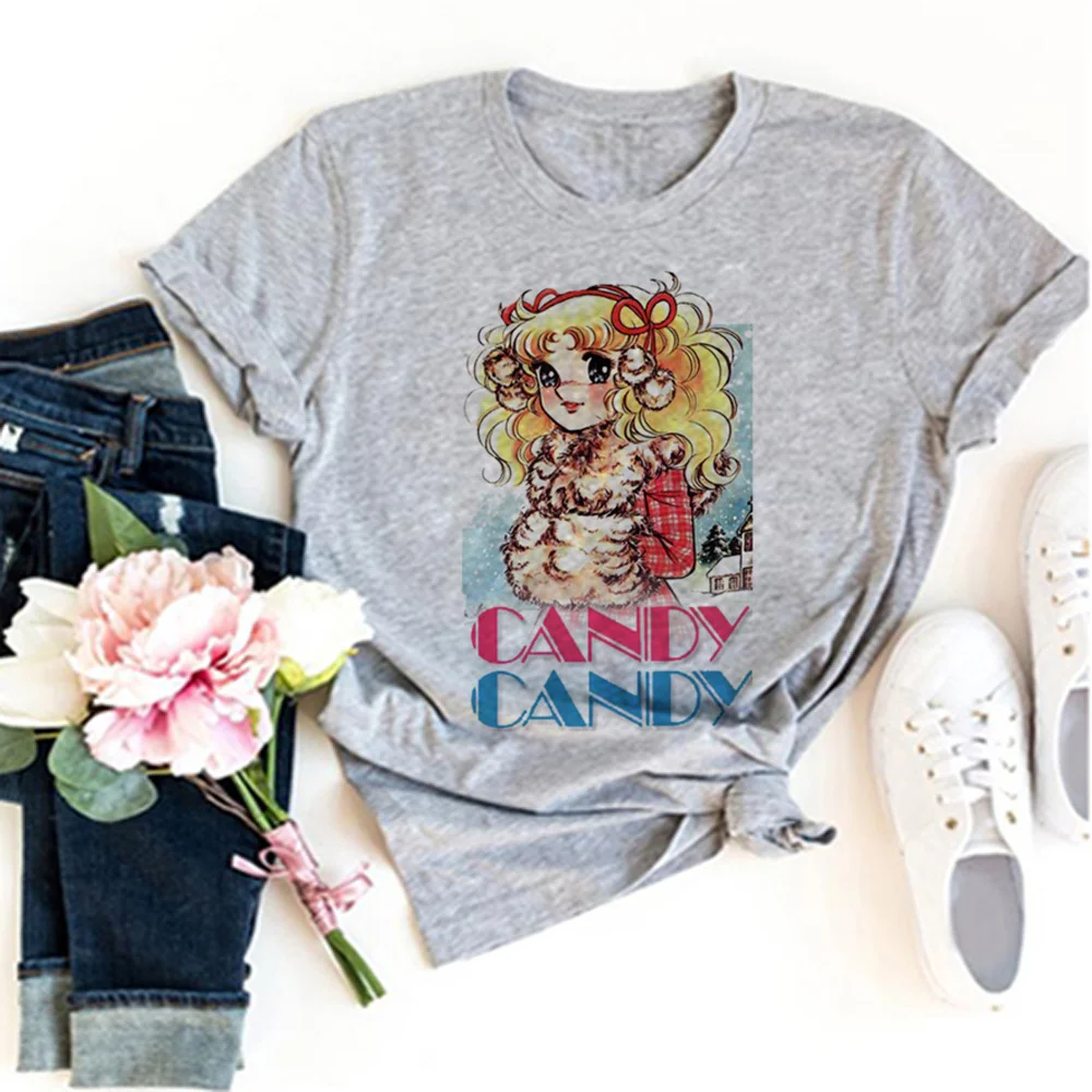 

candy candy tshirt women comic tshirt female 2000s manga clothing
