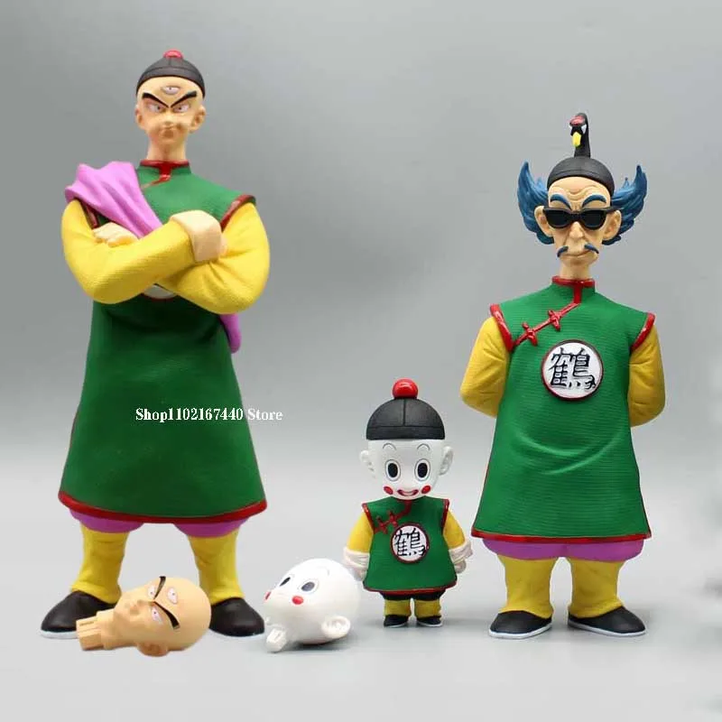 Anime Dragon Ball Figures Chiaotzu Crane Immortal Tien Shinhan Figure Double Head Statue Pvc Model Collection Toys Ornamento Regalo