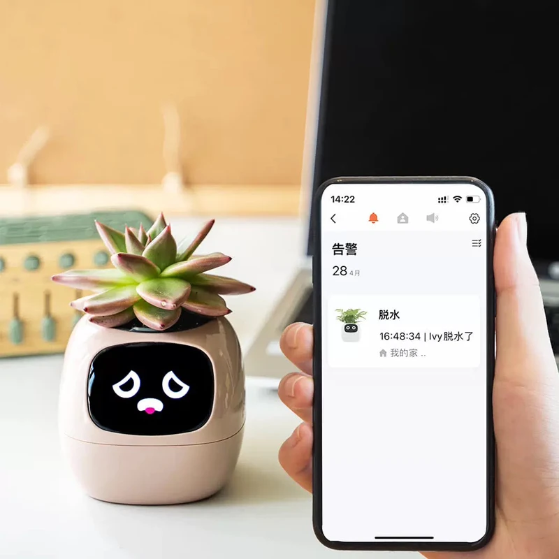 Ivy Plant Pet Robot Creative Interaction Tamagotchi Pet Small Pot App Control Cute Smart Flower Plants Express Emotions