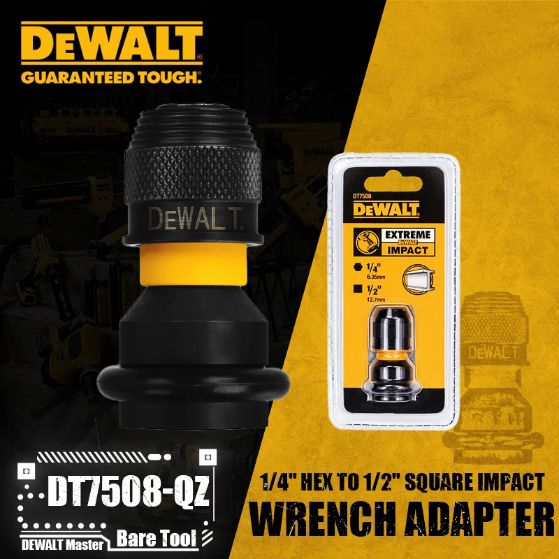 DEWALT DT7508-QZ 1/4 육각형 - 1/2 정사각형 임팩트 렌치 어댑터 ..