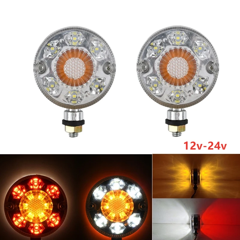 1/2Pcs 3 ''Rimorchio Per Camion Side Maker Truck Roof Light 12V 24V Ip65 26Led Per Scania Truck Per Volvo Truck Daf Man Mirror Lights