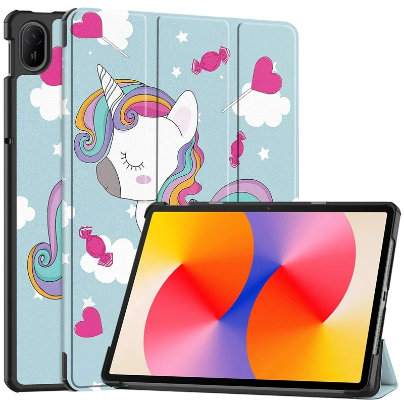 Premium Trifold Magnetic PU Leather Tablet Cover