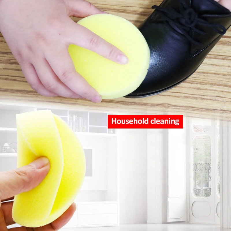 1/2/3PCS Shoes Shine Sponge Waxing Polishing Sponge Coat Brush Car Seat Cleaning Wipe Home Furniture Brush Kitchen Foaming Clean 5