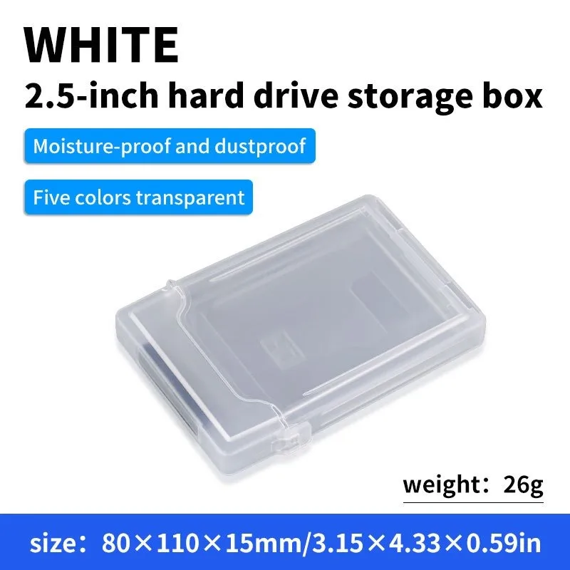 2.5Inch Hard Drive Storage Box,Suitable for IDE/SATA Solid State Drives/Mechanical Drives Protection,Dustproof Scratch-Resistant - 6