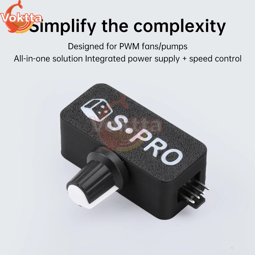 12V PWM Speed Controller 4Pin PWM Fan Governor USB TYPE-C Power Supply High-power Boost speed regulator DIY Watercooling Cooler