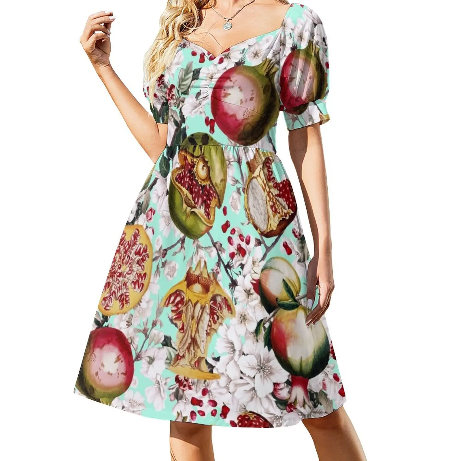 thumbnail image 1 of Vestido sin mangas Pomegranate Garden II Vestido de playa Vestidos largos, 1 of 4