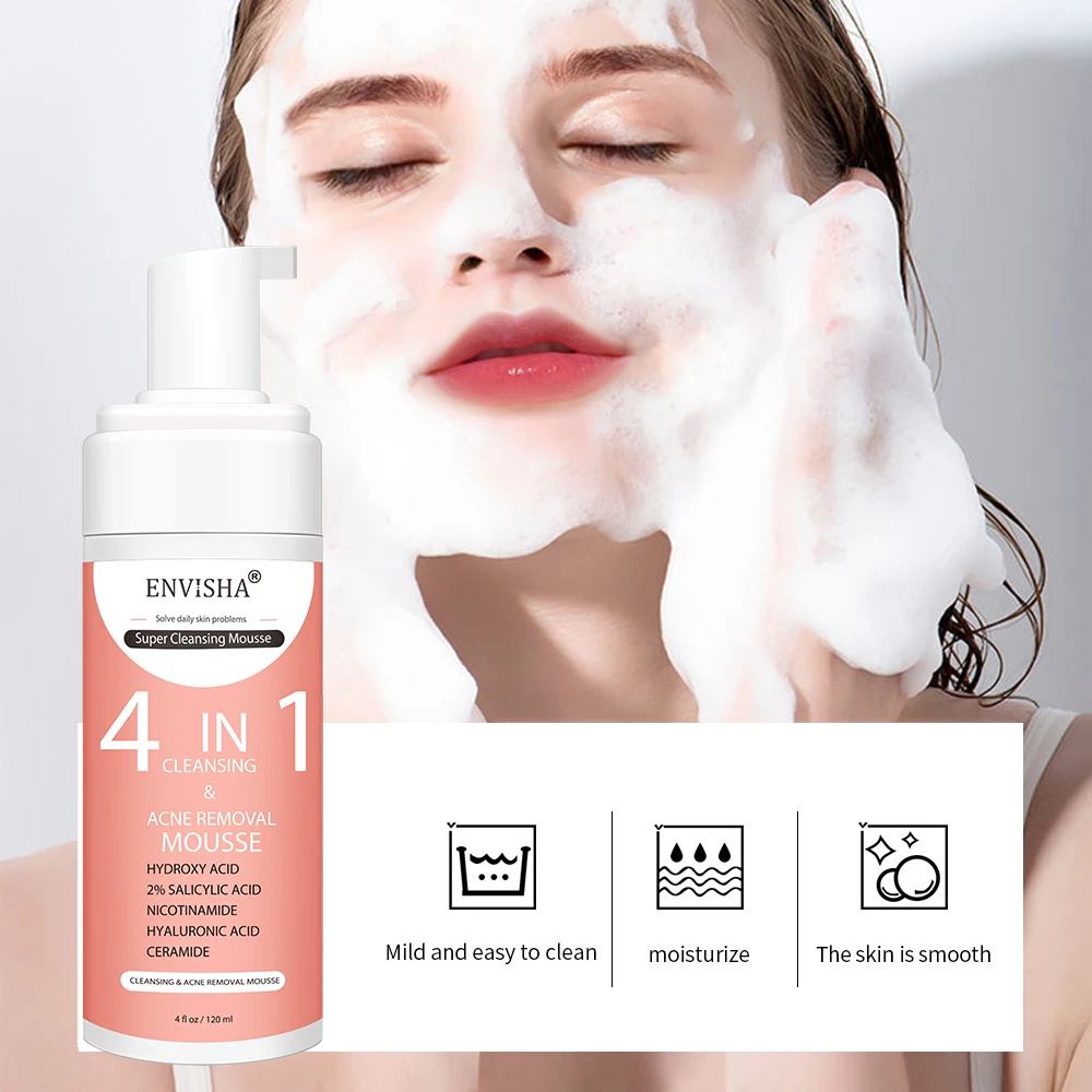 ENVISHA Facial Skin Care Exfoliating Mousse Peeling Gel Deep Remove Cleaning Smooth Moisturizing Cream Whitening Shrinking Pores 3