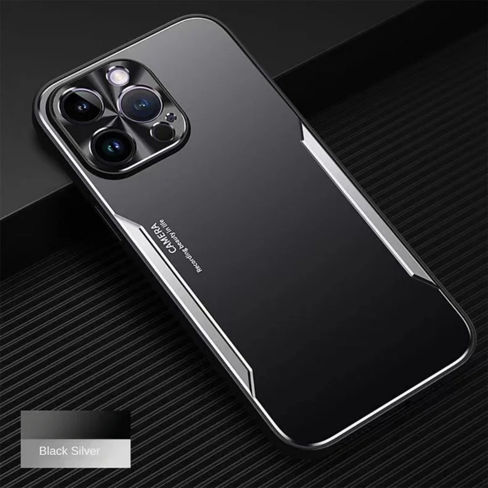 Luxury Aluminum Alloy Shockproof Back Case with Metal Lens Protection