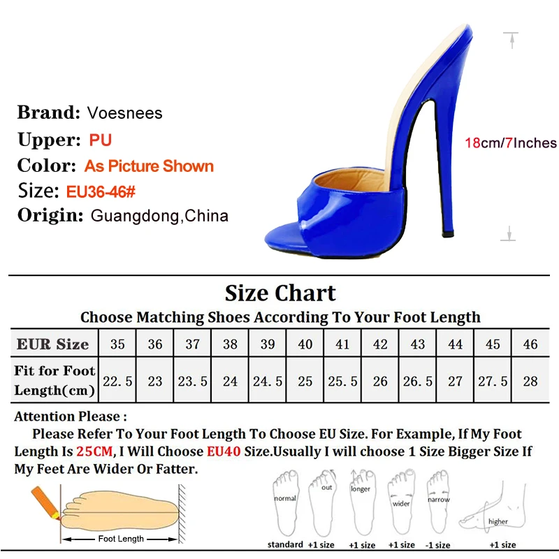 2025 Summer Women Sexy Slippers 18CM Ultra high heels New Slides Party Female Shoes Plus Size Club Fashion Sandals Zapatos Mujer