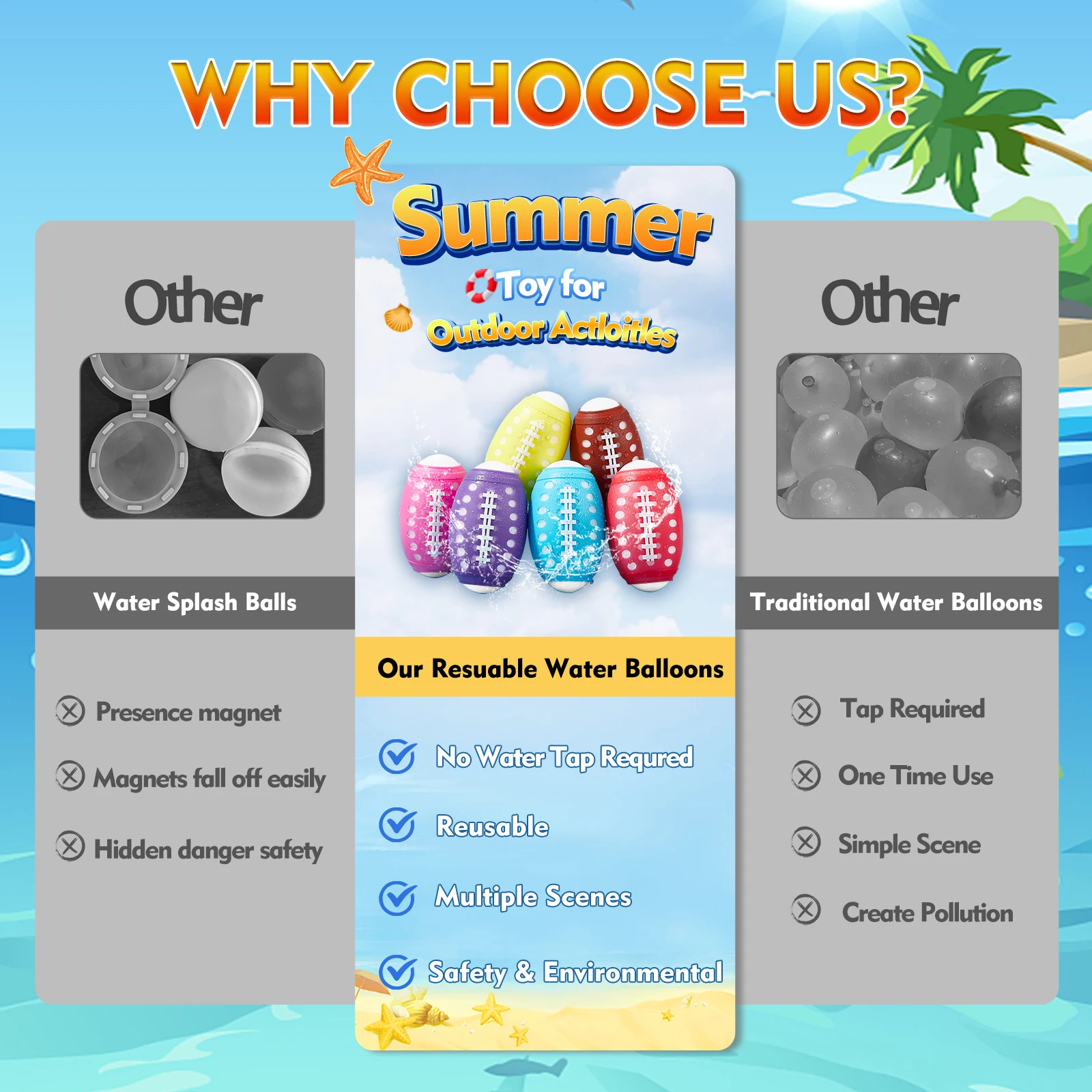 Reusable Olive Water ball Toys for Summer Games Children's Adults Outdoor Activities automatically soaking up Bomb water Toy Gif