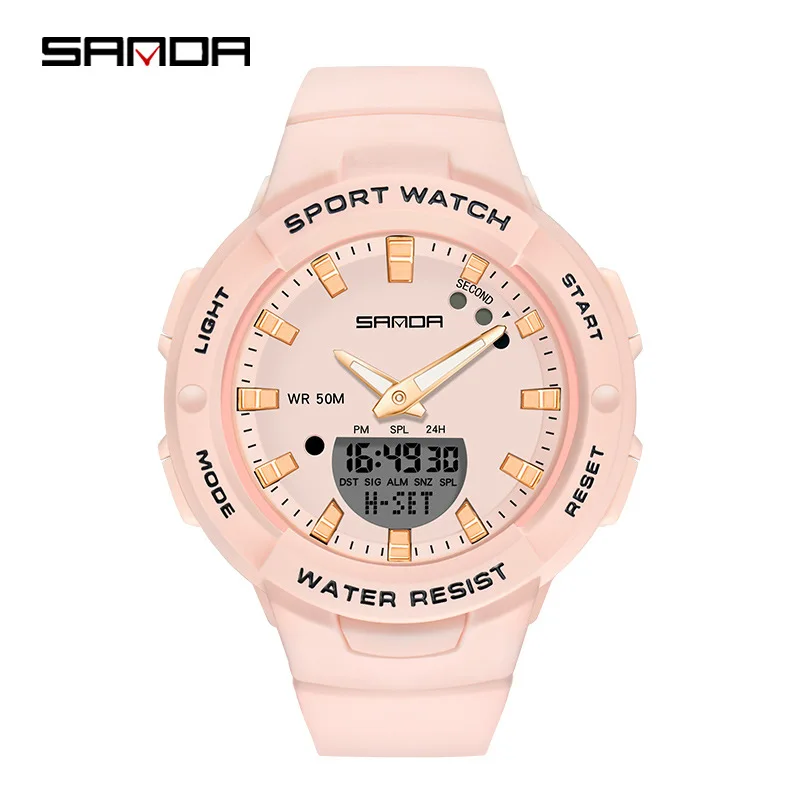 Gift box Sanda selling styles various colors fashion trends outdoor leisure watches wholesale for Luminous kadın çanta