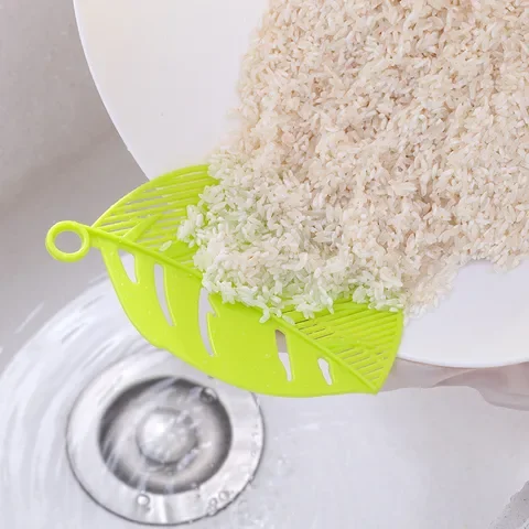 

Screen Filter Leaf Shaped Rice Wash Gadget Noodles Beans Colanders Strainers Kitchen Accessories Fruit&Vegetable Cleaning Tool