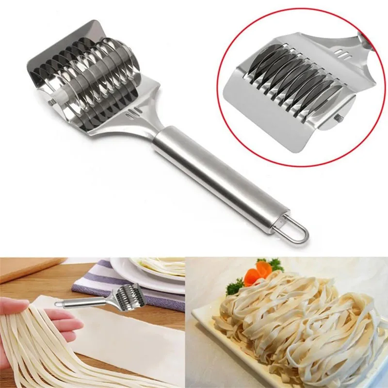 Vegetable Cutter Garlic Chopper Food Slicer Food Processor Spaghetti Cutting Machine Stainless Steel Noodle Cutting Equipment Leek Ginger Garlic Roll Crusher Kitchen Accessories