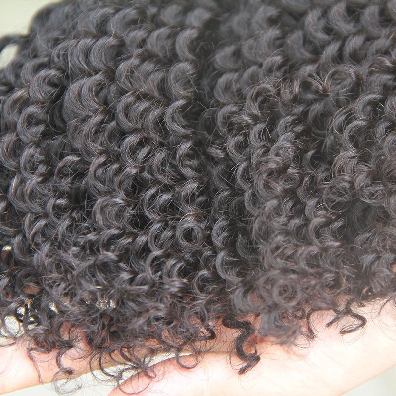 Remy Kinky Curly Peruvian Hair Bulk long length 100% Human Braiding Hair Bulk Machine Made100g Natural Black