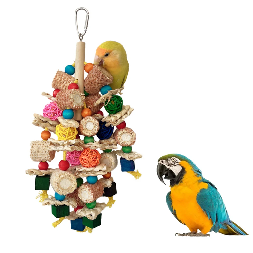Cute Parrot Toys Bird Toys Bird Chew Natural Corn Cob For Small Medium-Sized Macaws African Grey Cockatoos Pet