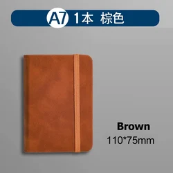 Compact A7 Mini Notebook - Portable Pocket Diary Planner & Memo Pad (Brown A7)
