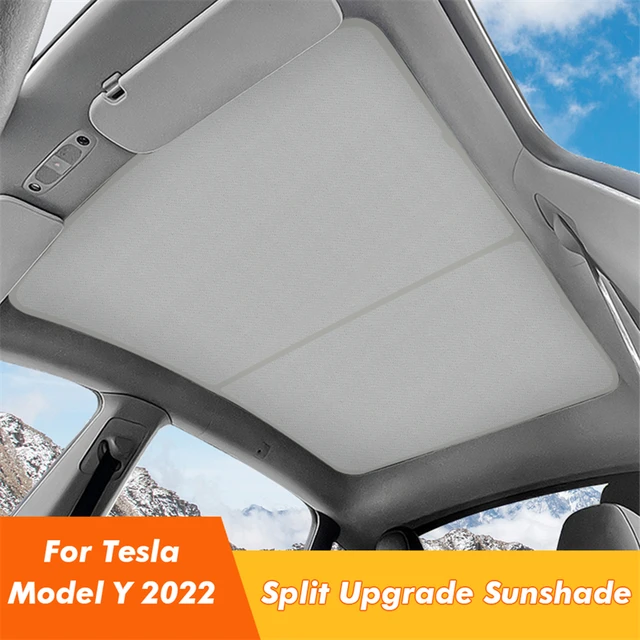 Für Tesla Modell 3 Dach Sonnenschutz Versenkbare Schiebedach Sonnenschirm  Vorne Hinten Dach Sonnenblende Schutz Änderung Zubehör 2023 - AliExpress