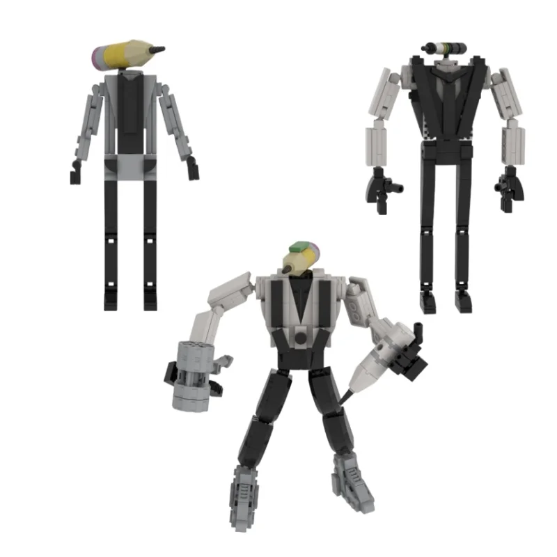 New Hot Titan Pencil Man Elite Drill Skibidi Toilet Tv King Building Block Tv King Modello Di Figura Fai Da Te Per Bambini Regali Di Compleanno
