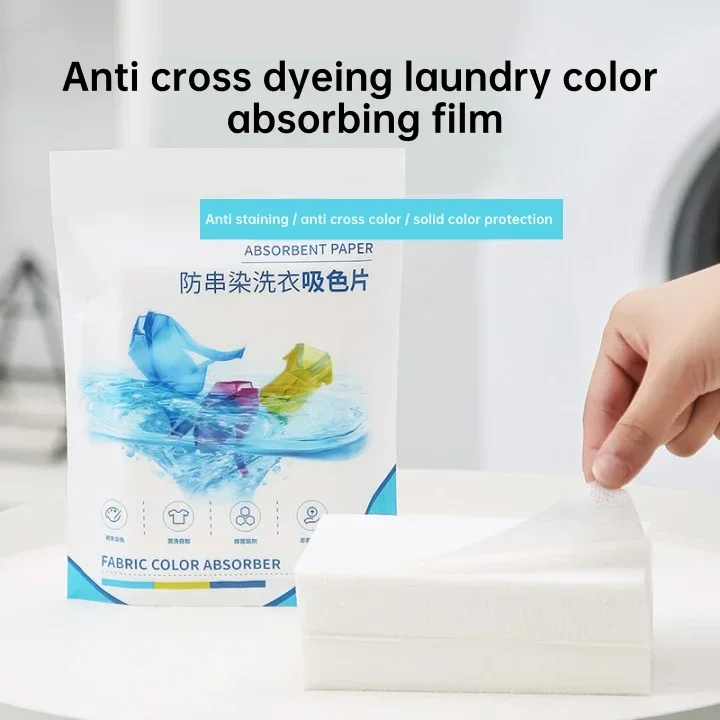 50 PCS/Bag Laundry Tablets Laundry Paper Anti-Staining Clothes Sheets Anti-String Mixing Color Absorption Washing Accessories laundry tablets