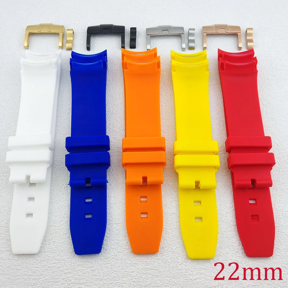 22mmwatchstrapuniversalstrapNH35strapSiliconerubberwatchband
