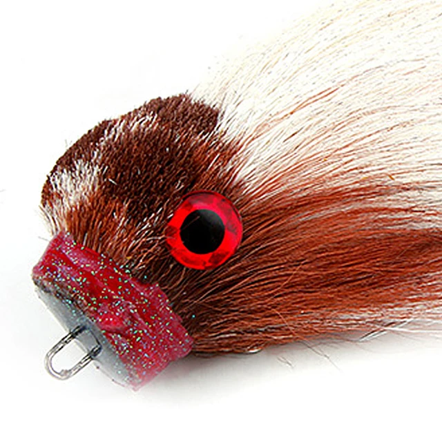 Ardea Mouse Fishing Bait 82.5g Bucktail Tail Silicone Soft Lure Sinking Big  Rat Soft Deer