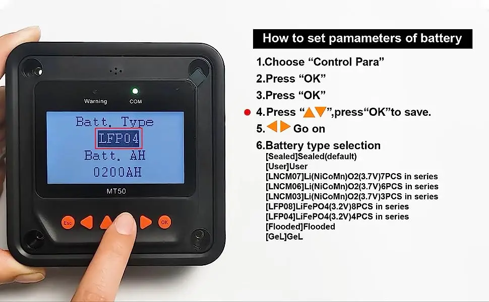 Description Picture 3 of itemEPEVER MT50 Remote Meter Monitor Set Data of TracerAN BN TRIRON LSB Solar Charge Controller LCD Display EPEVER Accessory