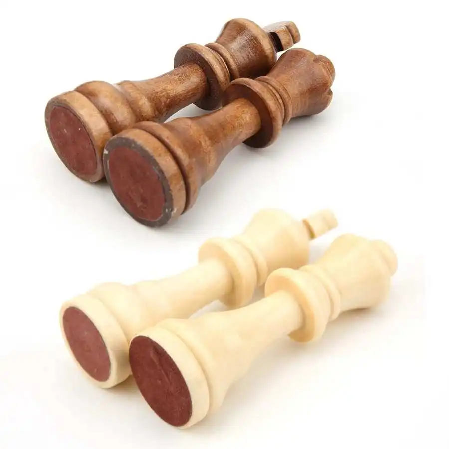 32pcs 55/77/91mm Wooden International Chess Piece Parent-Child Interaction Puzzle Toy Gift Children Chess Games Family Activity wooden chess chess pieces chess puzzle game