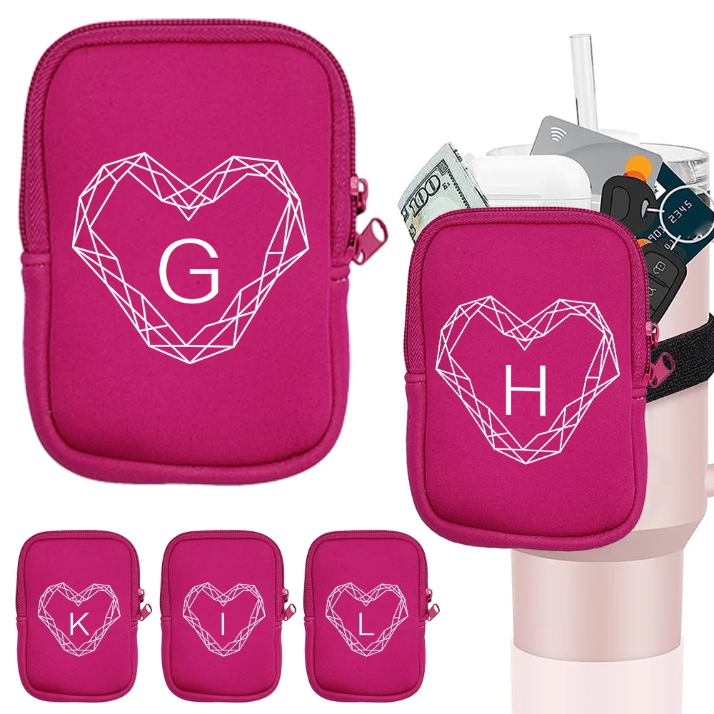

Neutral Water Bottle Pouch Sports Kettle Accessory Key Coin Gym Accessories Running Water Bottle Handheld Diamond Letter Series