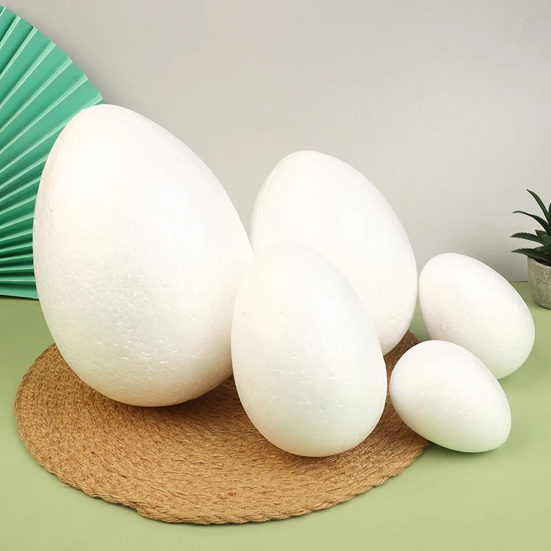 1/10 Stück Bemalbare Oster-Schaumstoffeier DIY Polystyrol Styropor Ostereier Kugel Frohe Ostern Party Deko für Zuhause DIY Kinder Geschenk – Detail 4