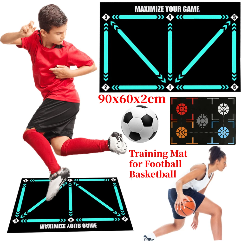 FootballTrainingMatKidsAdultDribbleTrainingMatCarpetSoccerBasketballTrainingMat
