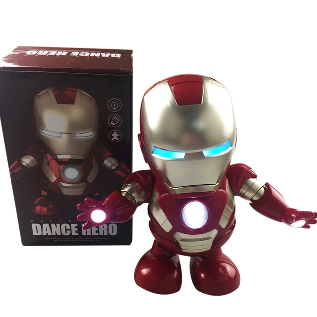 Can dance and sing Movie Same IP Iron Toy Man Electric Robot Music light Children's gifts 4