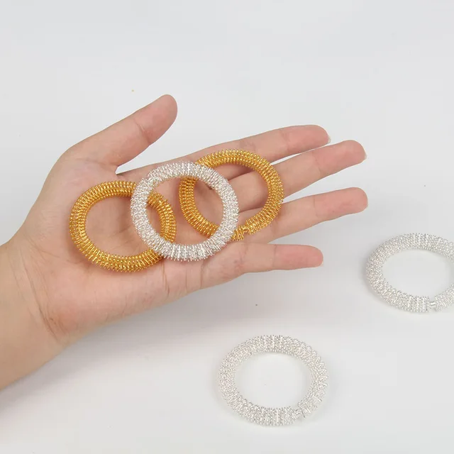 Spiky Sensory Bracelet Massage Ring Fidget Toys Acupressure Massager Anxiety Relief Stress Sensory Hand Wrist Decompression Toys 2
