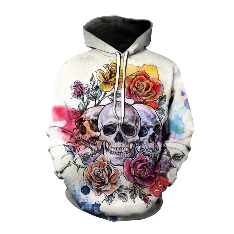 thumbnail image 1 of Nuevas sudaderas con capucha de otoño estilo hip hop con calaveras y estampado 3D, ropa de calle, pulóveres, sudaderas de manga larga, sudaderas de moda de ocio para hombres, 1 of 5